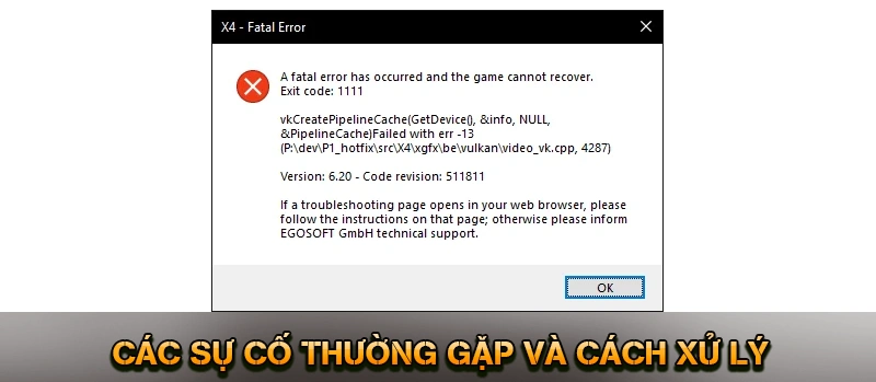 Các sự cố thường gặp và cách xử lý